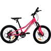 Bicicletta Mountain Bike per Bambini Unisex 20 MTB Phoenix 7V in Acciaio Fucsia