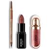 KIKO Milano Lip Glow Trio | Precision Automatic Lip Liner 18, Smart Fusion Lipstick 431 & 3D Hydra Lipgloss 44 | The Perfect Lip Combo for Defined & Glossy Lips