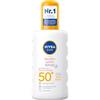NIVEA Sun Sensitiv Protezione immediata Spray solare SPF 50+ (200 ml), spray solare nutriente per pelli sensibili in caso di allergia al sole, latte solare come pratico spray