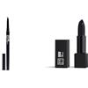 3INA MAKEUP - The Automatic Lip Pencil 900 + The Lipstick 900 - Matita Labbra Nero Waterproof + Rossetto Nero Matte - Alta Pigmentazione - Vegan - Cruelty Free