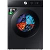 Samsung Lavatrice Bespoke AI EcoDosatore F-WM117B94GB3M Libera installazione, 10 Kg, Wifi, Vapore, Carica Frontale, 3 Mesi Garanzia Extra, Corpo: Nero, Oblò: Nero, 60l x 85h x 55p cm