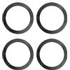 PATIKIL Anello Adattatore magnetica Universale A Righe CD, 4 Pezzi Anello Adesivo Ultra Sottile Lega Nichel-Ferro Per Custodie Telefono Supporto Ricarica Senza Fili Kit Supporto Auto, Nero