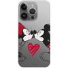 LA CASA DE LAS CARCASAS Cover Compatibile con iPhone 15 Pro MAX Ufficiale Disney Mickey e Minnie Kiss per proteggere il tuo telefono cellulare, Custodia in silicone trasparente con licenza ufficiale Disney Classics