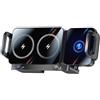 TKMARS Supporto per Cellulare con Caricatore Wireless 15W a Doppia Bobina, Pieghevole per Vetro di Uscita Auto,Presa Super Forte Base Ricarica Compatibile con Telefoni Pieghevoli e Candybar, Non con Tri-fold