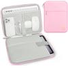 Dadanism 13 Pollici Tablet Custodia Borsa Portatile per iPad Pro 13 M5/M4, iPad Air 13 M4/M3, iPad Pro 12,9, MacBook Neo/Air M5 M4 13, Galaxy Tab S10 FE Plus 13,1/Tab S10+ Plus 12,4, Fiore Rosa