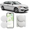 Drqzwp GPS Tracker per Auto, Magnetico Nascosto Localizzatore Gps Senza SIM senza abbonamento, Auto Localizzatore Compatibile con Apple Find My App(IOS) per Bambini, Animali Domestici (2 bianco)