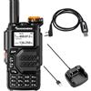 UAYESOK QUANSHENG UV-K5 Walkie Talkie a lungo raggio con cavo di programmazione VHF UHF 200 canali radio portatile ricaricabile professionale AM/FM/DTMF, VOX, Replica frequenza, NOAA Meteo