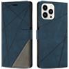 SONWO Cover per iPhone 13 PRO Max, Flip Caso in PU Pelle Case Cover Custodia con Slot per Schede e Supporto Stand per iPhone 13 PRO Max, Blu