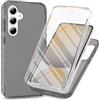 RonRun Cover Samsung Galaxy A16 4G/Galaxy A16 5G Transparent Case con Protezione per Schermo Incorporata, Trasparente AntiGraffio Antiurto Doppia Protettiva Custodia