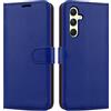 iCatchy per Samsung Galaxy A34 5G Custodia a portafoglio in pelle libro flip folio stand view antiurto custodia per Samsung A34 5G telefono (blu)