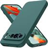 Byvuwiay Cover per Google Pixel 9 Pro XL, Morbida Silicone Liquida TPU Protettivo Ultra Slim Custodia Antiurto, Custodia Compatibile con Google Pixel 9 Pro XL - Verde scuro