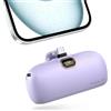 Kuulaa Mini power bank 5000 mAh, piccola power bank USB C 20 W PD, batteria esterna compatta a LED, display digitale per iPhone 17/16/15, serie Samsung S25/S24, nota, Huawei, iPad