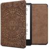 kwmobile Custodia Compatibile con Amazon Kindle Paperwhite 11. Generation 2021 - Cover in Simil Pelle Scamosciata - Flip Case Magnetica Marrone/Marrone Chiaro per eReader
