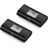 Leloco Connettore USB C, 2 pezzi, da femmina a femmina, 240 W, 80 Gbps, nero