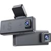 SHIWOJIA 2K Dash Cam Auto 4G SIM,Telecamera per Auto con APP, GPS, Super Visione Notturna, G-Sensor, Monitor di Parcheggio, randangolare di 170°, Archiviazione SD e Cloud