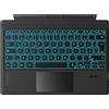 Inateck Tastiera Surface Pro 7, compatibile con Surface Pro 7/7+/6/5/4 con trackpad, Bluetooth 5.3, illuminazione di sfondo a 7 colori, QWERTZ, KB02027