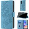 CaseGla Cover per Samsung Galaxy A05s, Azzurro | Blocco RFID, Portafoglio Pelle PU, Flip Libro, Porta Carte, Magnetica Libretto, Antiurto Protezione Completa