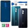 Eonpam Scocca Vetro Posteriore per Oppo Reno 5G / Oppo Reno 10X Zoom Coperchio Copribatteria Sostituzione con Kit di Riparazione (Nero)