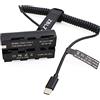 ZBLZGP Accoppiatore Dummy USB C a NP-F DC per Sony NP-F550 F770 F570 F970 Atomos Ninja V Monitor