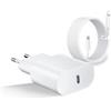 Weayege Caricatore rapido per telefono, caricabatterie USB C, certificato con cavo da 20 W, 6 m, compatibile con PD3.0, USB C per Phone 14/Plus/Pro/Pro Max/13/12/12/XS/XS Max/XR/X