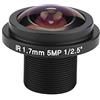 Zerone Obiettivo Fisheye 1.7mm per Telecamera di Sicurezza, Obiettivo CCTV Grandangolare 185°, Montaggio M12x0.5, Risoluzione 5MP, Adatto per Sistemi di Sorveglianza con Visione Panoramica