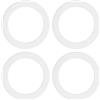 PATIKIL Anello Adattatore magnetica Universale In Plastica, 4 Pezzi Anello Adesivo Ultra Sottile Lega Di Nichel-Ferro Per Custodie Telefono Kit Supporto Auto Ricarica Wireless, Bianco