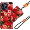 JEZSTHAI Cover Compatibile con Realme C53 Custodia in Silicone TPU Morbido con Cordino/Laccio Tracolla Cellulare,Antiurto AntiGraffio Protettiva Bumper Case con Disegno Motivi,Cover*A03