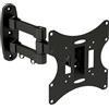 conecto Supporto da parete per monitor TV, universale inclinabile e orientabile con braccio articolato, max. VESA 200x200 mm, per schermi da 17-42 pollici fino a 30 kg, nero