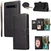 Beajew Cover Samsung Galaxy S10 5G con Cordino, Flip Portafoglio Custodia Pelle [Specchio] [6 Porta Carte] [Chiusura Magnetica] Pelle Flip con [Funzione di Supporto] - Nero