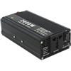 LORSKRD Inverter Convertitore Nero Rosso Argento Dual USB 2000W Portatile Inverter Caricabatterie Convertitore Adattatore DC 12V/24V A AC 220V 230V Presa Universale(12V 220V Red)