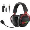 RK ROYAL KLUDGE HG103 Cuffie da gioco wireless per PS5, PS4, PC, Switch, BT5.3/2,4G/3,5 mm, con cavo RGB over-ear, con microfono a cancellazione del rumore, driver da 50 mm, telaio resistente, suono