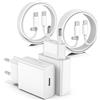 ZMHPJQ Caricatore USB C,USB-C a C da 1m+3m,2 Pezzi Caricabatterie Rapido Batterie di Per Apple iPhone 17/16/15/Plus/Air,Per Galaxy S25/S24,Per iPad/Pro/Min,Tipo C Cavetto Ricarica Charger Adattatore