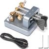 XIEGU VK-6 Tasto Telegrafico Morse Iambico a Doppia Pala, Paddle Automatico in Alluminio CNC con Contatti in Rame Placcati Argento, Jack 3.5mm, Compatibile con G90, X6100, X6200, X5105, G106