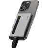 sharge Disk Plus - Alloggiamento SSD da 10 Gbps USB C 3.2 per M.2 NVMe 2280/2242/2230 fino a 4 TB (SSD non incluso), custodia sottile da 6 mm con cavo integrato compatibile con MacBook, iPhone 16