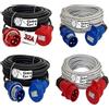 Elettrocavi K - 32A FROR 3G6 mm² Prolunga Elettrica Industriale 5 Metri 32A Monofase CEE 220V 2P+T IP54 3 POLI 6,5 kW Flessibile Professionale Made in Italy