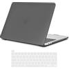 TECOOL Cover compatibile con MacBook Pro 16 Pollici 2020 2019 (A2141) con Touch Bar, Custodia Rigida Protettiva Sottile in Plastica e Copritastiera UE, Grigio