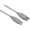 HAMA Cavo USB A 2.0/USB B 2.0, 5 metri, grigio, 1 stella