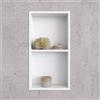 Viverso x wall nicchia a parete in acciaio inox La: 300 mm A: 600 mm, con telaio slim e mensola,, VU9812MW, x wall [Accessori Bagno > Nicchie a parete]
