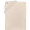 Herding CAMP DAVID Lenzuolo con angoli in jersey, adatto a materassi 90-100 x 200 cm, 100% Cotone, Beige