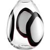 LEONARDO HOME OCCHI Bianchi 055295 - Vaso di design in nero e bianco, 8 cm, accessorio per la decorazione da tavolo, elegante per fiori, altezza 25,2 cm, multicolore
