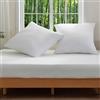 Sonive Federe Cuscino 65x65 cm, Set di 2, Cuscini Decorativi in Fibra di Bambù Morbida per Divano, Soggiorno, Camera da Letto Bianco