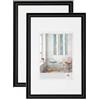 walther design Trendstyle KP430BD - Cornice portafoto in plastica, 24 x 30 cm, confezione da 2, nero