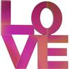 Kare Love Letters, oggetto decorativo da parete in vetro a specchio, per soggiorno e camera da letto, design moderno, 90 x 90 x 2 cm (A x L x P)