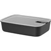 Mepal - Contenitore per alimenti EasyClip - Barattolo con coperchio e chiusura scorrevole - Adatto per microonde, forno a vapore, frigorifero e congelatore - Ermetico - 2,25 l - Nordic black
