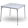 FurnitureR Grey Square Folding Table, Minimalist Design Dining Table, Sturdy Metal Frame and Upholstered Synthetic Leather Top, Modern Living Rooms, Portable for Casual Dining Or Workspace Use 86 cm