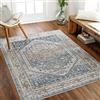 Livabliss Surya Sitra Tappeto Vintage Lavabile in Lavatrice Tappeto salotto per Soggiorno, Cucina, Esterni, Corridoio, Stile Tradizionale Classico, Ampio a Trama Piatta, 160x213cm Blu, Beige, Avorio