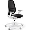 Sedus SE:Air Girevole ergonomica, Sedia da Ufficio, Plastica, riciclabile al 100%, Nero/Grigio, 42-55cm, bis 130kg Belastbar