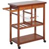 HOMCOM Carrello da Cucina carrello portavivande con Cassetti Scaffale da Cucina Portaoggetti Trasportabile in Legno 81x38x85 cm | Aosom Italy