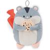 NICI-61939 Mymochi Borsa dell'Acqua Calda a Forma di Criceto Shai con Biscotto, Morbido Animale di Peluche, per Adulti e Bambini a Partire dai 10 Mesi, 300 ml, 30 cm, Colore Grigio, 61939