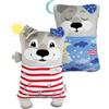 NICI 62291 Cagnolino di Peluche Fronte/Retro, Morbido Peluche per Le Coccole e i Giochi dei Piccoli Amanti degli Animali, Ideale per casa, Asilo o in Viaggio, 30 x 20 cm, Grigio